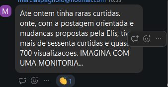 Marcia: mais de sessenta curtidas e quase 700 visualizações